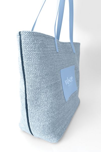 voce studios Straw Bag – Pastel Blue