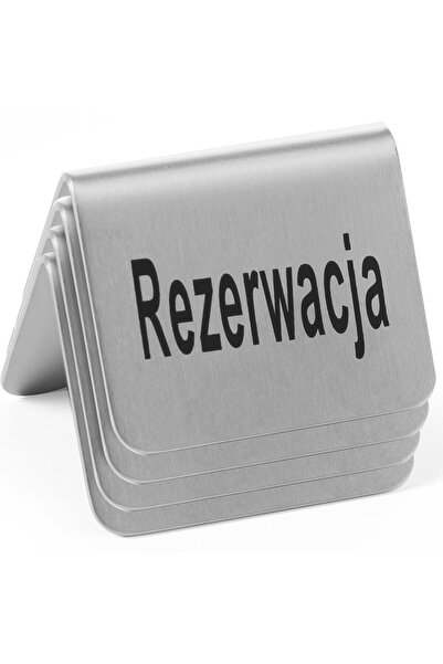 HENDI Plăcuță cu informații REZERVARE, oțel cromat, set de 4 - 663714