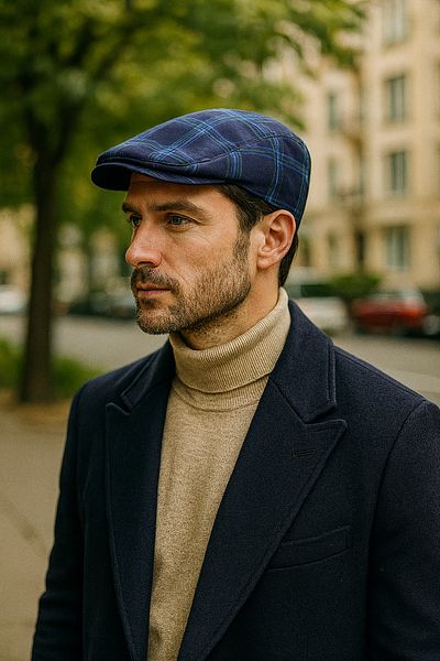 LAGRANZE Men's Vintage Lined Cotton Italian Cap