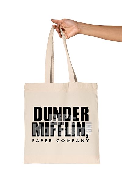 giftkonsept Dunder Mifflin Printed the Office Organic Raw Cloth Bag