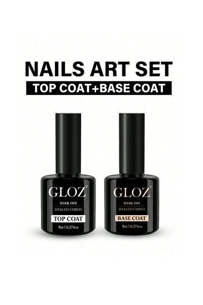 Belora GLOZ, Set de gel pentru unghii Top Coat și Base Coat