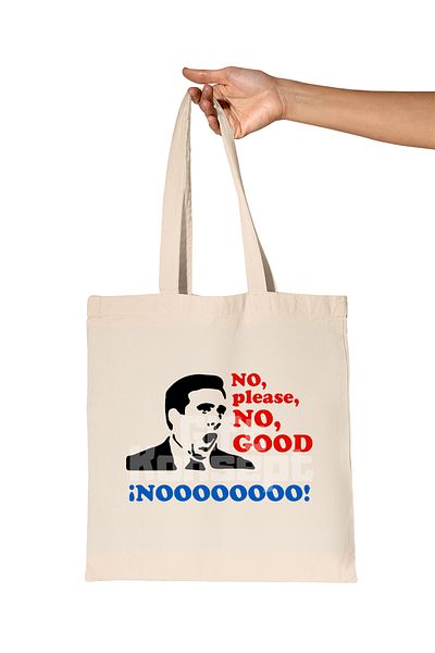 giftkonsept Michael Scott No Please No Printed the Office Organic Raw Cloth Bag