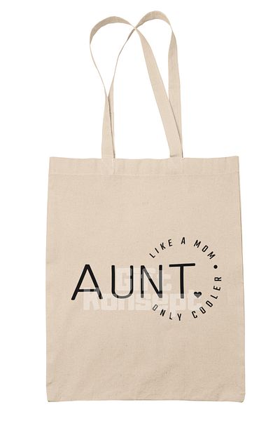 giftkonsept Aunt Classic Still Aunt Printed Gift Organic Raw Cloth Bag