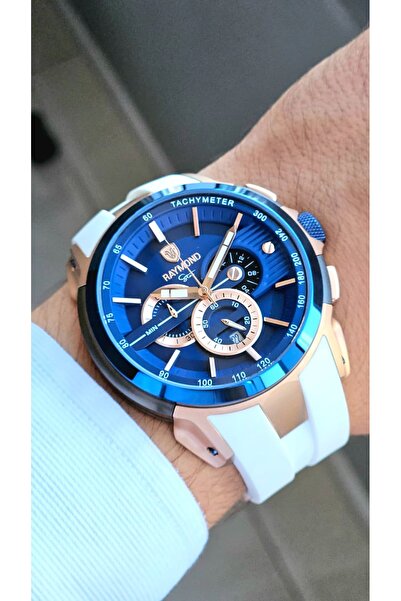 Raymond Rym-83020 Quartz Men's Watch - Sapphire Glass - Steel Case and Silicone Cord - 2 Years Warranty