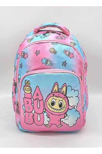 MegiHero Labubu Character Patterned Orthopedic Girl's First School Backpack Girl's Primary School Bag