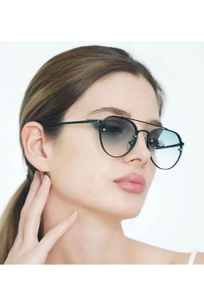 CLAREX Pilot Model Green Unisex Drop Sunglasses