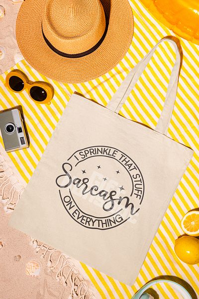 giftkonsept I Sprinkle That Stuff on Everything Sarcastic Printed Gift Organic Raw Cloth Bag