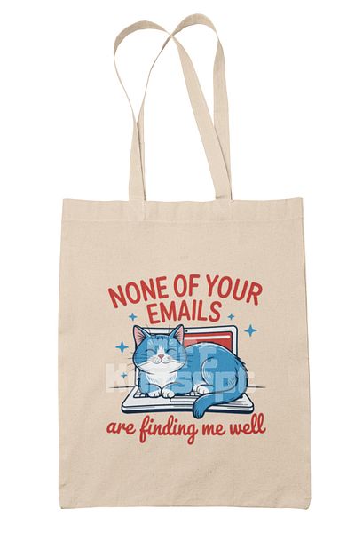 giftkonsept Cat Funny Humorous Cat Lover Cat Owner Fun Printed Gift Organic Raw Cloth Bag