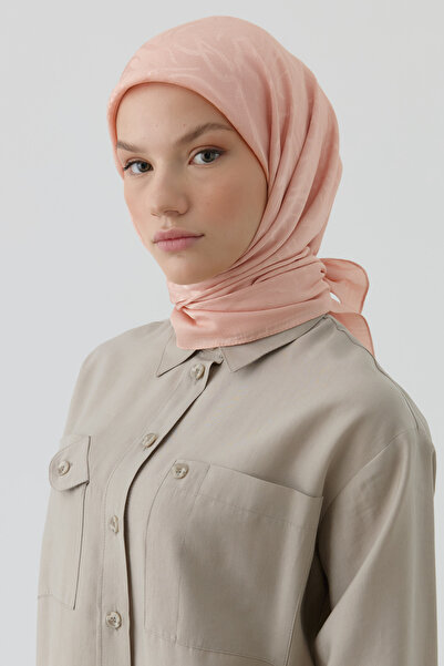 Tuğba Dalgalı Nida Naturel Eşarp - Somon