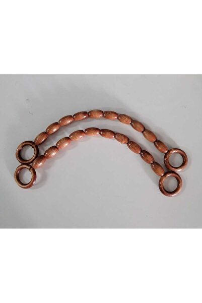 CraftMaxi ahşap boncuklu çanta sapı çift