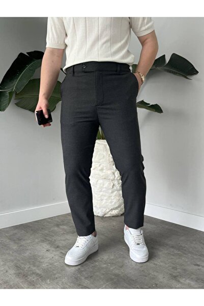 KHAYN ERKEK SLİM FİT İTALYAN KESİM KEMERLİ NORMAL BEL KUMAŞ PANTALON KHKP2048