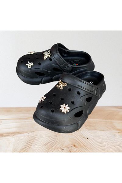 AkınalBella Female Child Light Orthopedic Sole Fancy High Closed Front Slippers Sandals