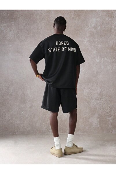 ACTIVE MODA -Men's Cotton Printed Positan on " Tshirt-Shorts Set 2-Pack Oversize Large Size