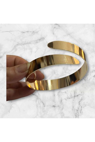 YEBİİ Geometric Metal Punk Arm Ring-Arm Bracelet-Gold-Colored-Spiral-Model