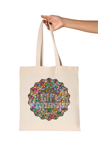 giftkonsept Mandala Printed Gift Organic Raw Cloth Bag