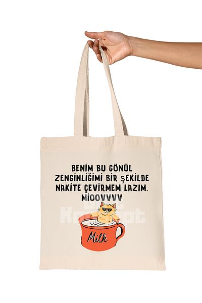 giftkonsept I Don'T Need to Turn This Mental Wealth into Cash Printed Gift Organic Raw Cloth Bag