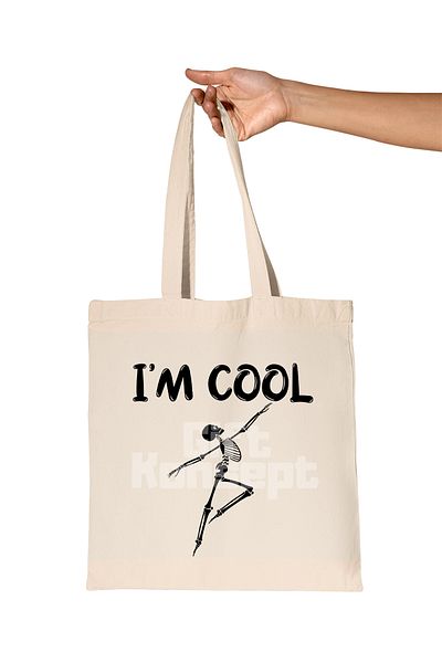 giftkonsept Cool Skeleton Printed Gift Organic Raw Cloth Bag