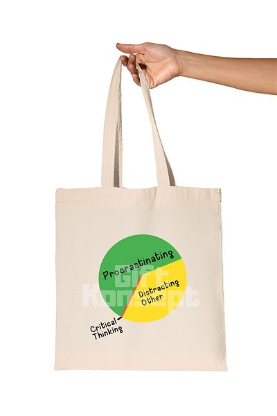 giftkonsept Michael Scott Procrastination Printed the Office Organic Raw Cloth Bag