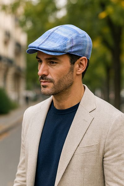 LAGRANZE Men's Vintage Lined Cotton Italian Cap