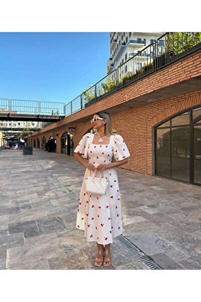 cottonage Gipeli Square Neck Dress Long Poplin Dress