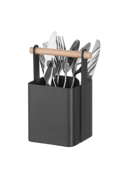 HENDI Organizer koszyk stołowy na sztućce z drewnianą rączką 14x10.5x19 cm - 427064