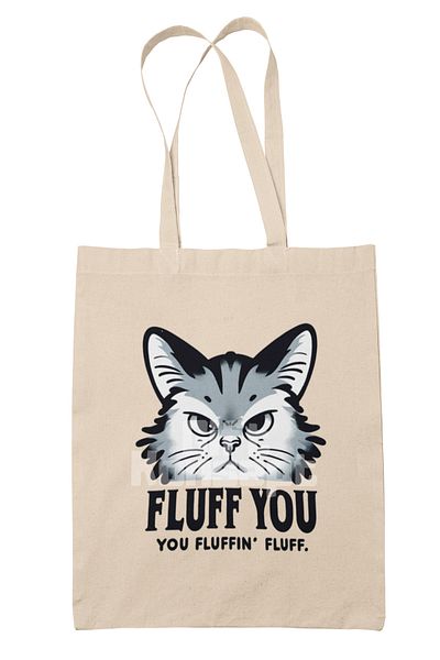 giftkonsept Cat Funny Sarcastic Humorous Cat Lover Cat Owner Embarrassed Printed Gift Organic Raw Cloth Bag