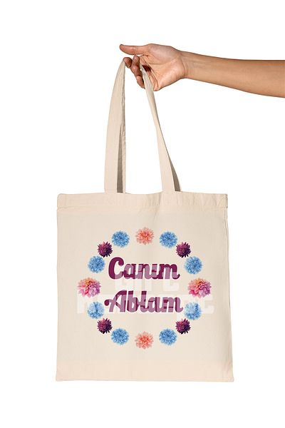giftkonsept Dear Sister Printed Sister Sister Gift Organic Raw Cloth Bag