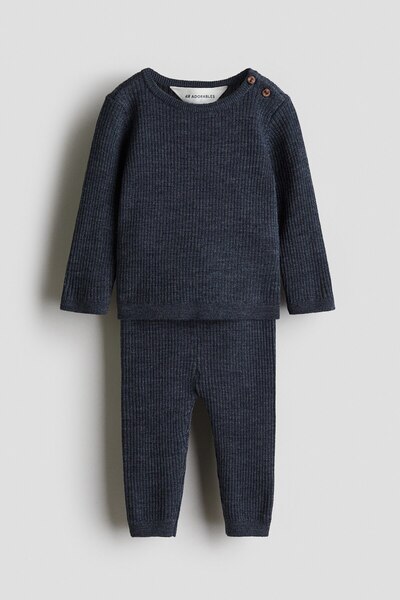 H&M 2 Parçalı Merinos Yünlü Set
