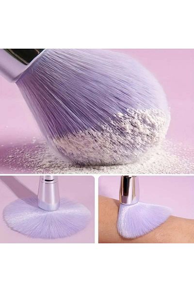 Belora Set of 10 makeup brushes with acrylic crystal handle