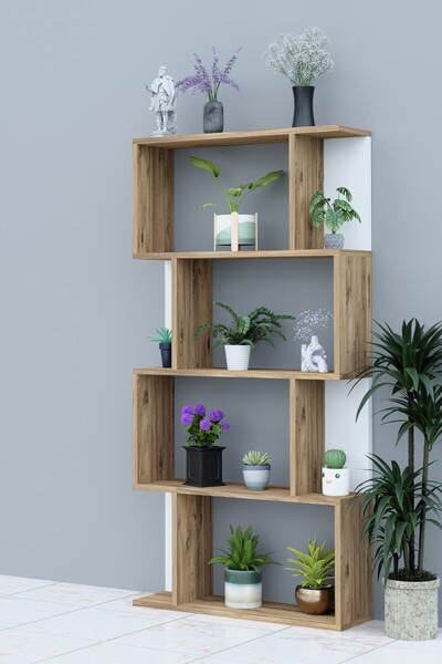 Remaks SCALA 4 RAFLI Çiçeklik Rafı Saksılık Standı Dekoratif Aksesuar Rafı Sa...