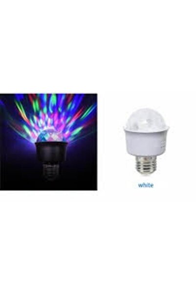 ÇEÇEN HOME E27 Duy Hediyeli 3W Renkli Mini Disko, Parti, Eğlence Işığı RGB La...