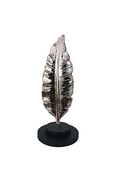 OEM Ceramic Leaf Decoration with Stand, Bronze, 11x27 cm