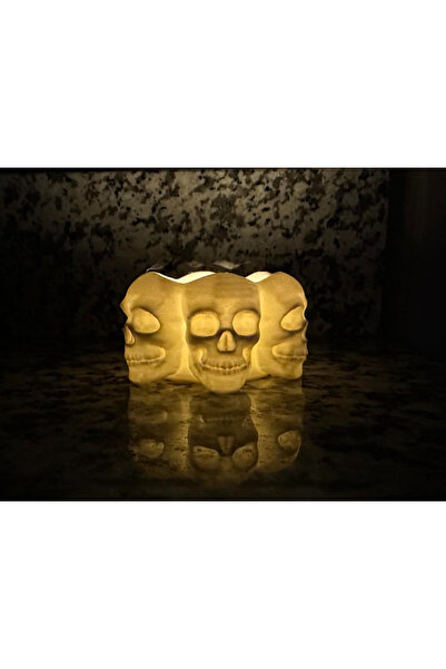 MOON SİRİUS Kafatası Tasarımlı LED Mumluk 7x8x4