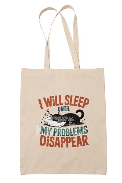 giftkonsept Cat Funny Humorous Cat Lover Cat Owner Fun Printed Gift Organic Raw Cloth Bag