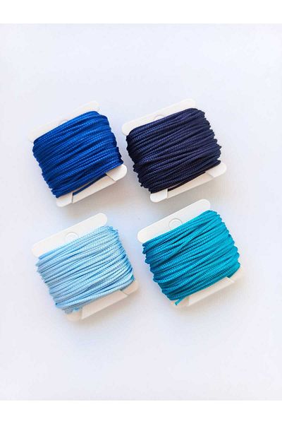 Eskişehir hobi sanat 1 Mm 10 μέτρα 4 Χρώματα Σχοινί αλεξίπτωτου (ΣΥΝΟΛΟ 40 ΜΕΤΡΑ) Μακραμέ Κολιέ Κοσμήματα Σχέδιο Πλεξούδα Μαλλιών Σχοινί