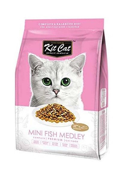 Kit Cat Adult Cat Dry Food Mini Fish Medley Flavor 1.2 KG