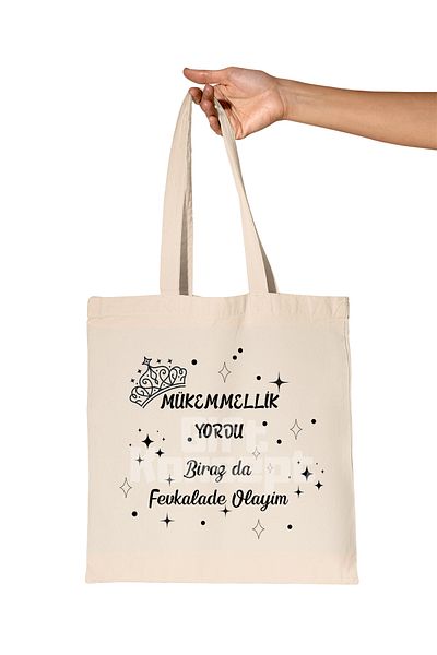 giftkonsept Perfection Yordu Printed Gift Organic Raw Cloth Bag