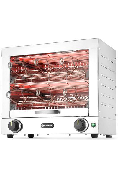 HENDI Toster kanapkowy kwarcowy z 6 klamrami 3000W