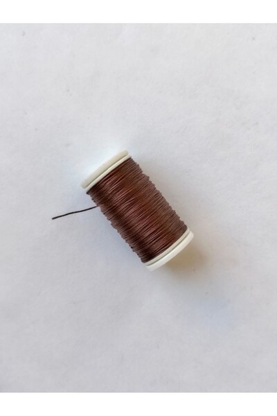 Eskişehir hobi sanat Σχοινί χάντρες προσευχής 40 μέτρων Αντίκα Καφέ Χρώμα 0,4 mm