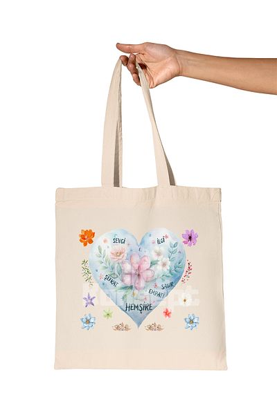 giftkonsept Nurse Printed Nurse Organic Raw Cloth Bag
