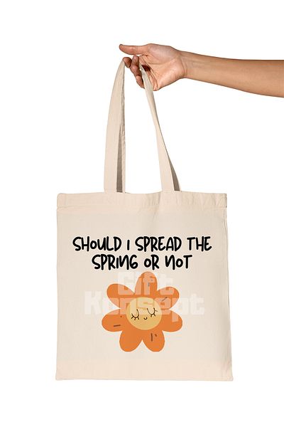 giftkonsept Naughty Flower Printed Gift Organic Raw Cloth Bag