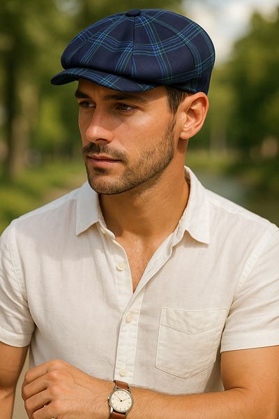LAGRANZE Men's Vintage Cap Hat – Oxford Hat Eight-Slice