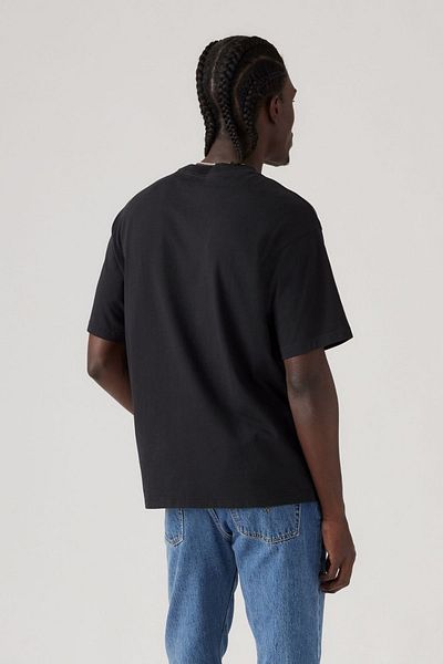 Levi's Мъжка черна тениска с винтидж черно-бяла графика и винтидж чили