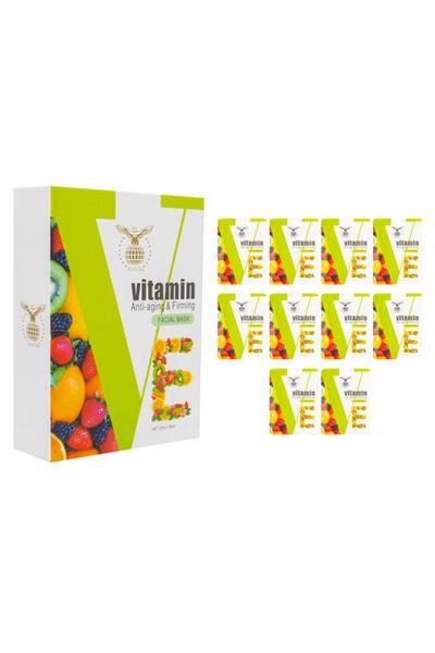 BLACK Face Mask with Vitamin E (10-Piece Pack)
