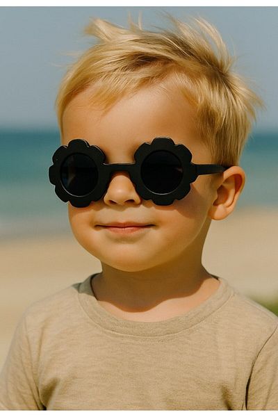 Lexi Bella Cute Kids Sunglasses Black Daisy Frame Uv 400 Protection Ce Certificated Kids Children Sun Eyewear