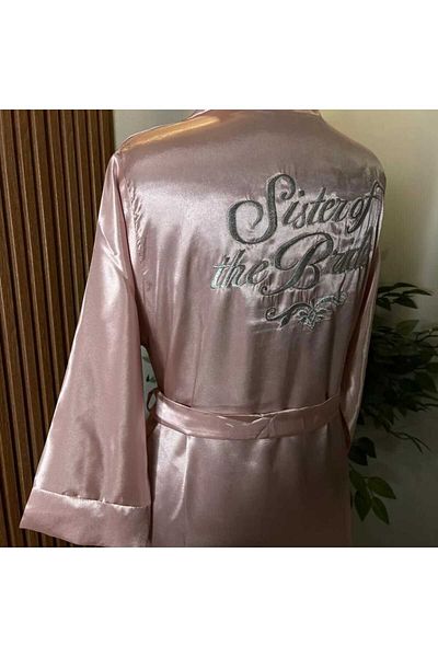 SR Bride's sister embroidered robe, silver embroidery