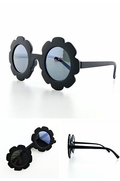 Lexi Bella Cute Kids Sunglasses Black Daisy Frame Uv 400 Protection Ce Certificated Kids Children Sun Eyewear