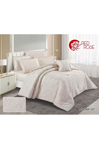 Red Rose Luxury royal double bedspread, 7-piece set, size 240 x 260 cm