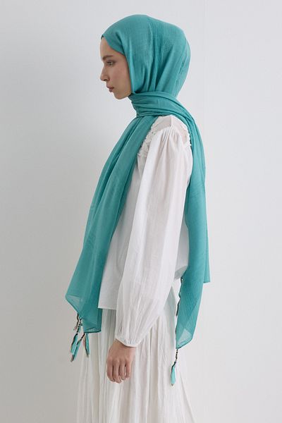 SOFT AKSESUAR Brice Tassled Cotton Shal