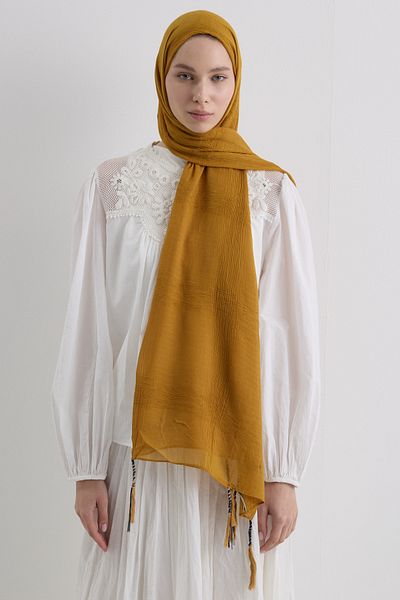 SOFT AKSESUAR Brice Tassled Cotton Shal